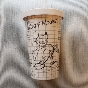 Mickey Mouse cup with straw